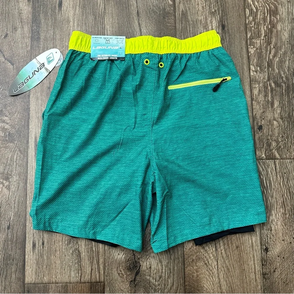 Laguna Swimtrunk Surf Shorts Lined UPF 50+ Size S Green